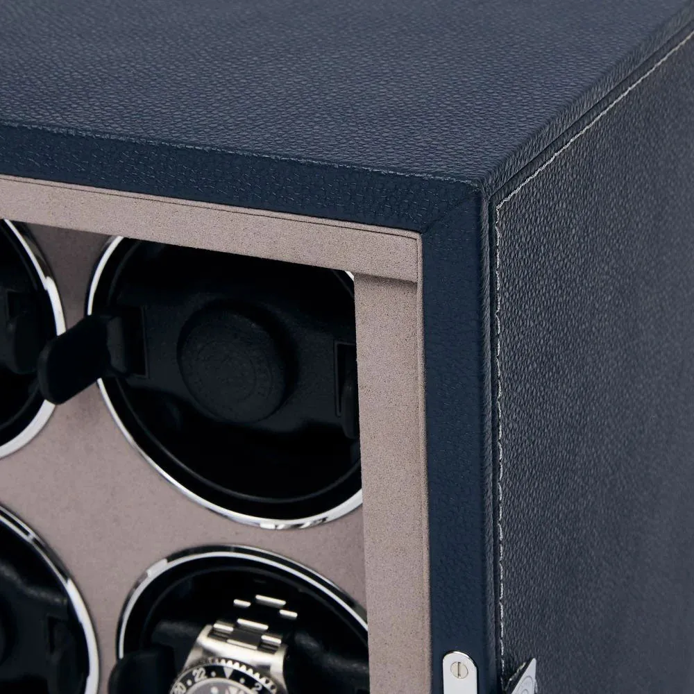 RAP Watch Winder Quantum Quad Four Leather Blue