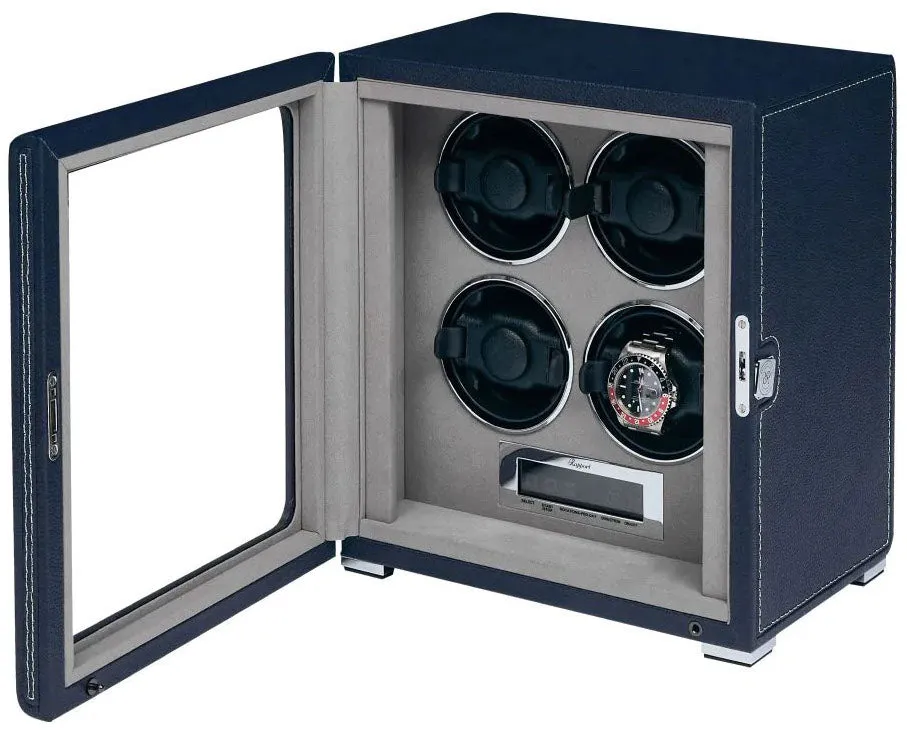RAP Watch Winder Quantum Quad Four Leather Blue