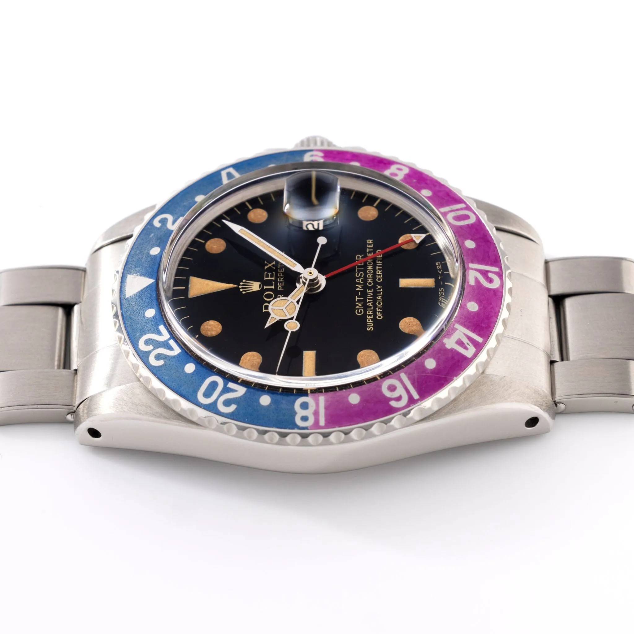 Rolex GMT-Master Gilt Dial Fuchsia Insert Ref 1675