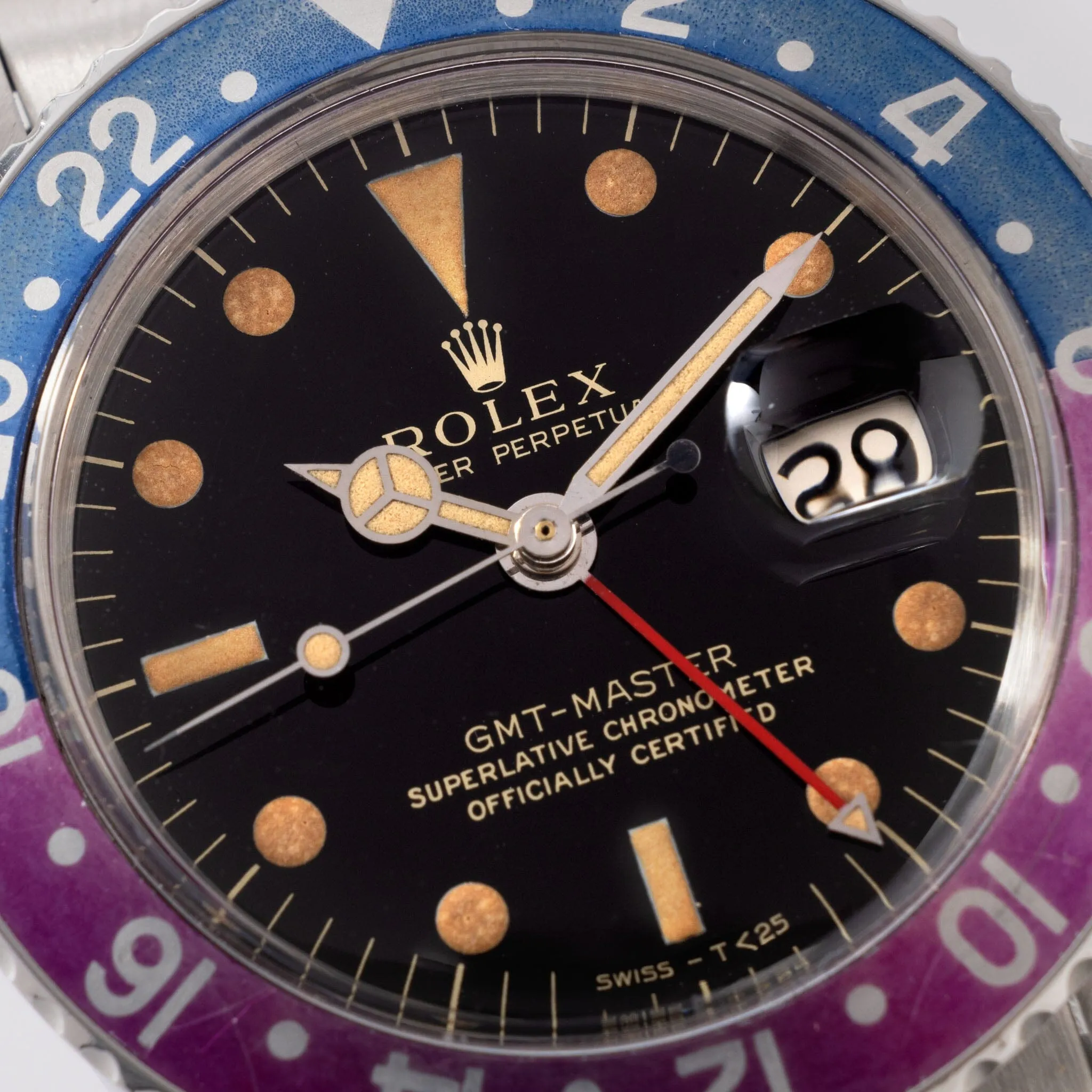 Rolex GMT-Master Gilt Dial Fuchsia Insert Ref 1675