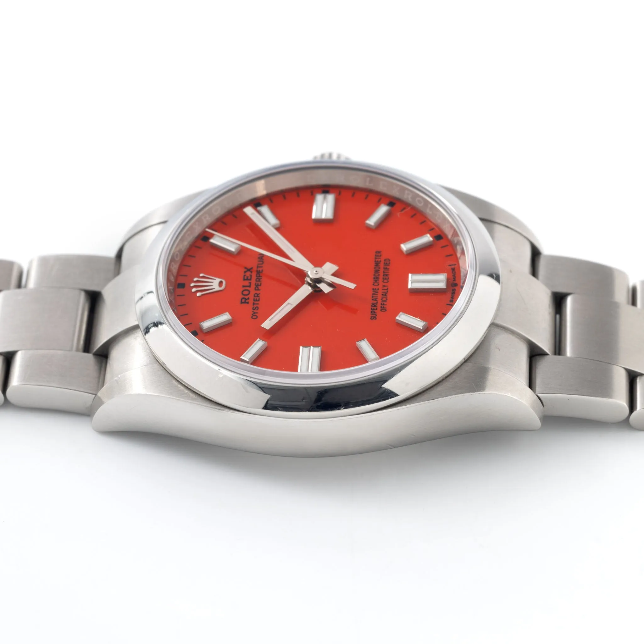 Rolex Oyster Perpetual "Coral" Red Dial Full Set Ref 126000