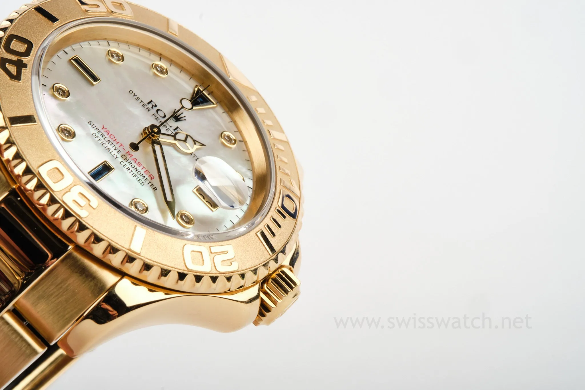 ROLEX YACHT-MASTER 16628 B 18K MOP Sapphire / Diamond Dial