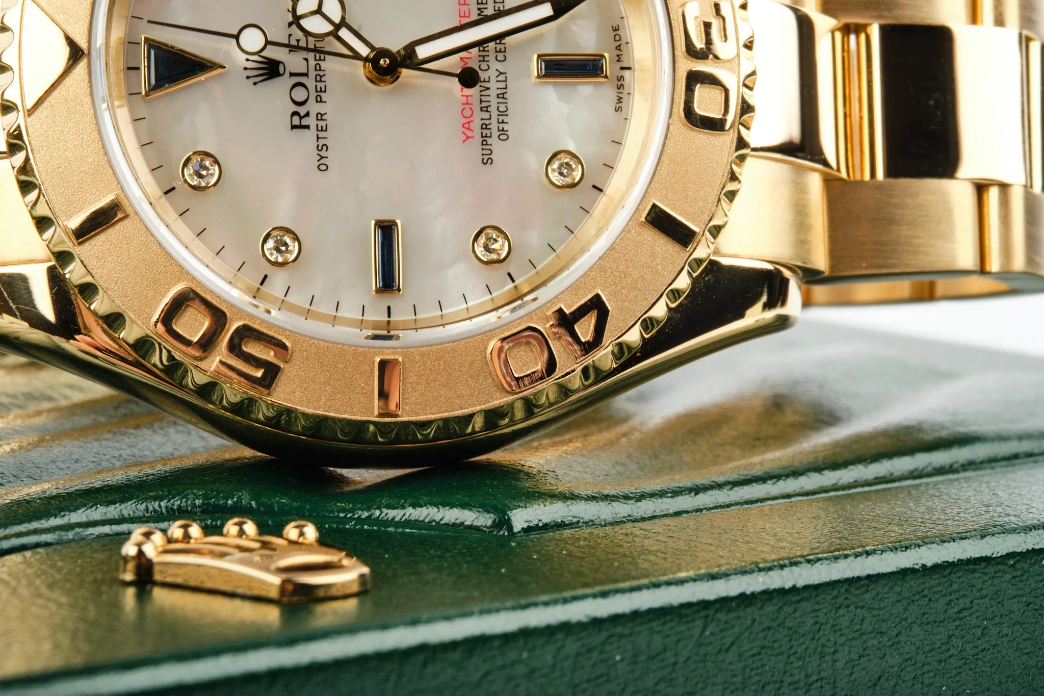 ROLEX YACHT-MASTER 16628 B 18K MOP Sapphire / Diamond Dial