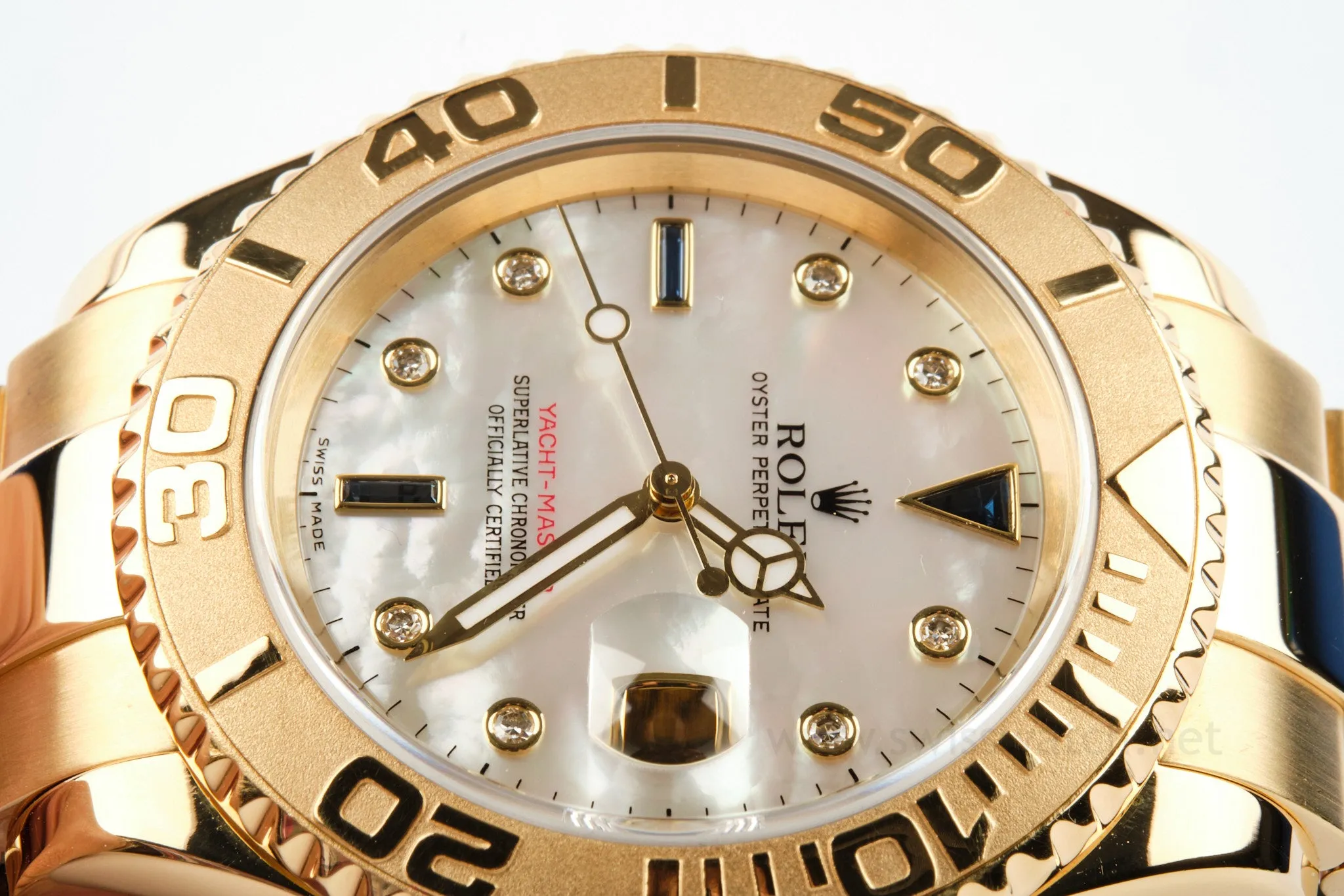 ROLEX YACHT-MASTER 16628 B 18K MOP Sapphire / Diamond Dial
