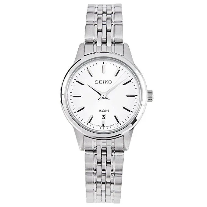 Seiko Women's SUR899 Silver Dial Stainless Steel Watch