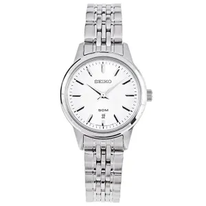 Seiko Women's SUR899 Silver Dial Stainless Steel Watch