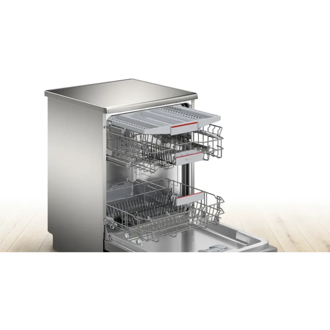 Series 6 SMS6HVI01I  Free Standing Dishwasher 60 cm Silver Inox