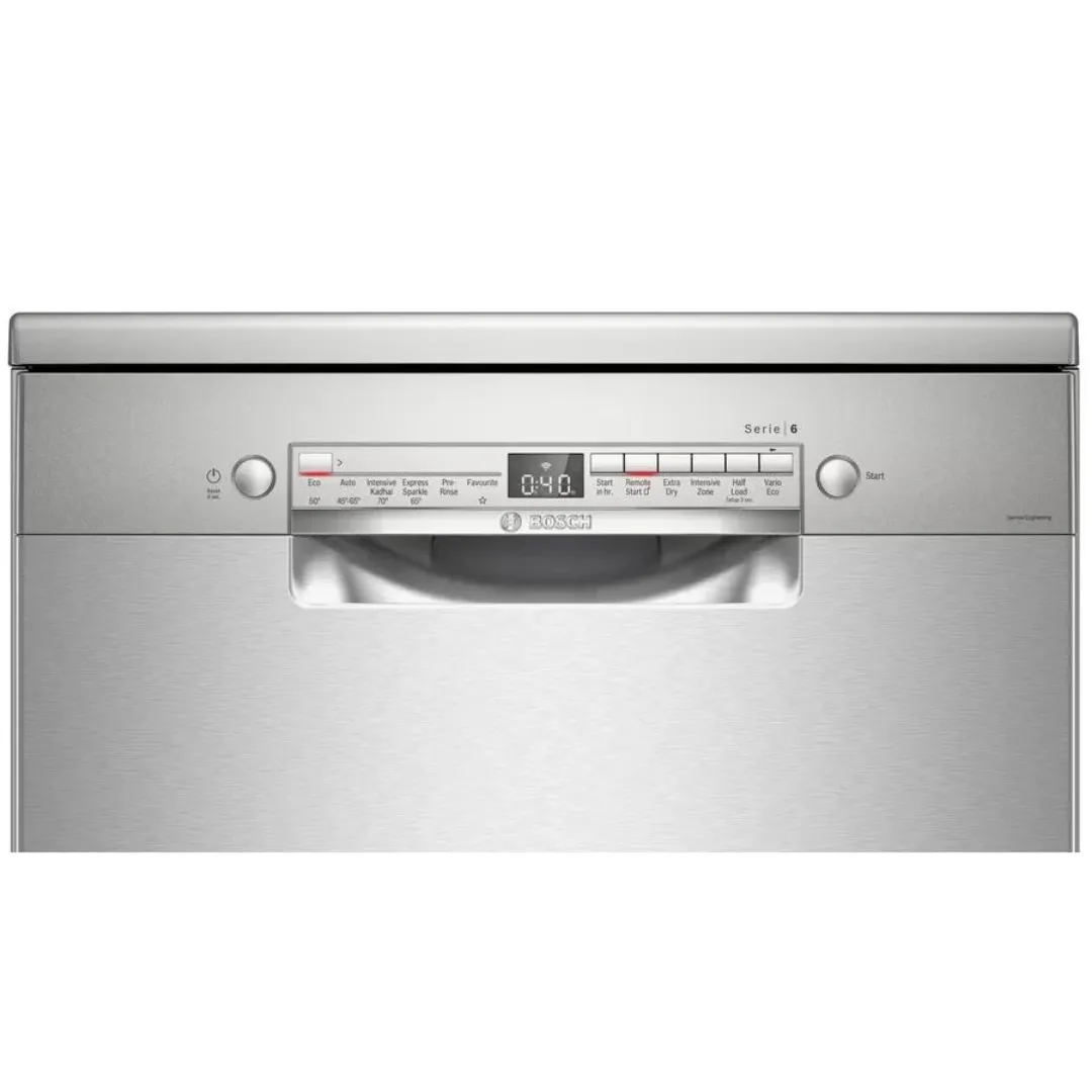 Series 6  SMS6ITI01I Free Standing Dishwasher 60 cm Silver Inox