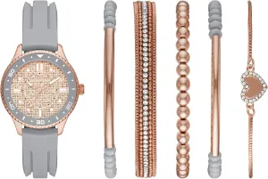 Skechers Women's Watch and Stackable Bracelet Gift Set