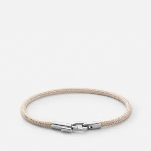 Snap Rope Bracelet (Sterling Silver   Tan)