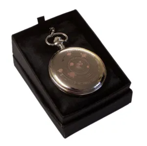 Time Is Relative Engraved Quartz Pocket Watch