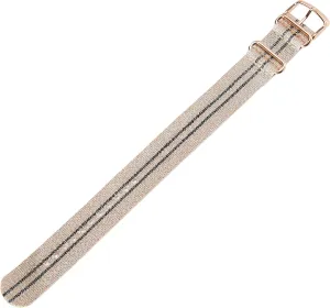 Timex TW7C27400 Weekender 20mm Blush/Graphite Stripe Metallic Fabric Strap