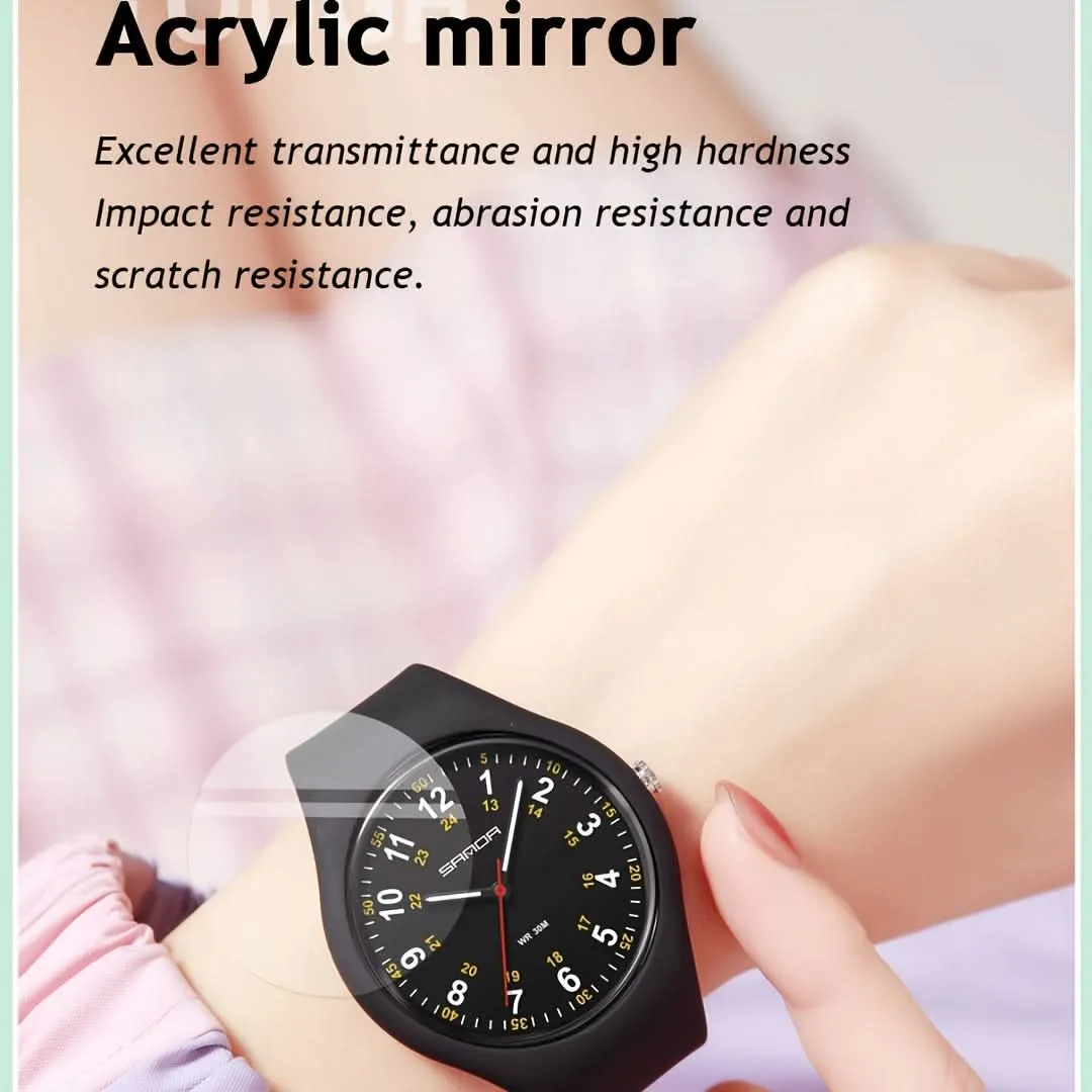 Ultra Light Nurse Watch for Women - Soft Silicone Strap