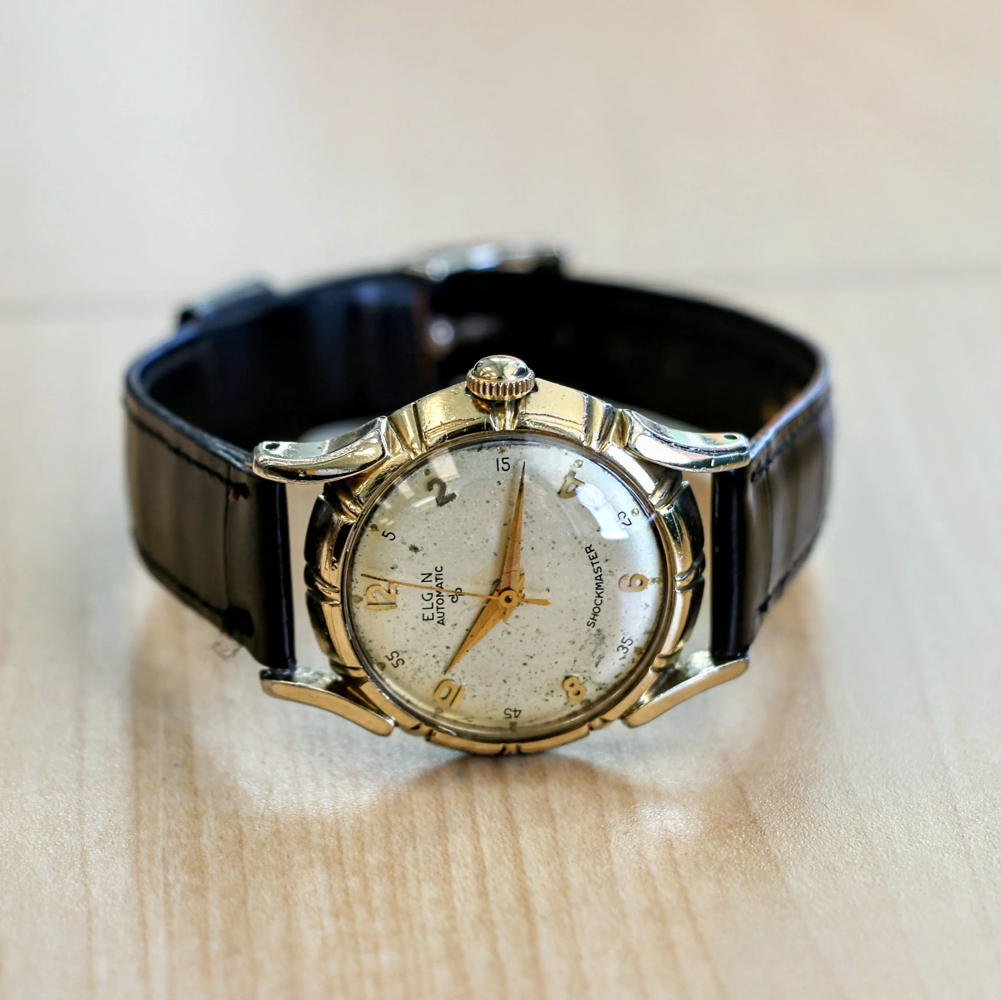 Vintage ELGIN Automatic Watch Durapower Shockmaster Ref. 6806 Wristwatch "Bottlecap"