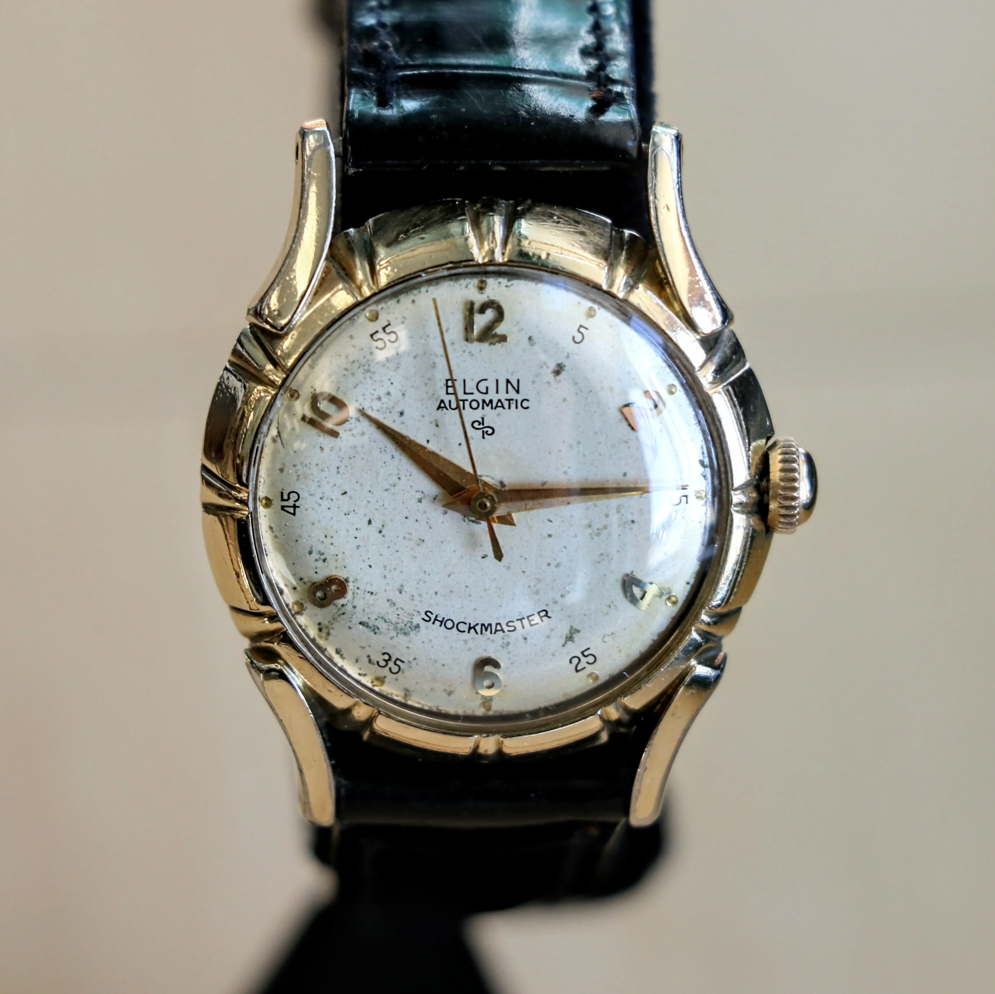 Vintage ELGIN Automatic Watch Durapower Shockmaster Ref. 6806 Wristwatch "Bottlecap"