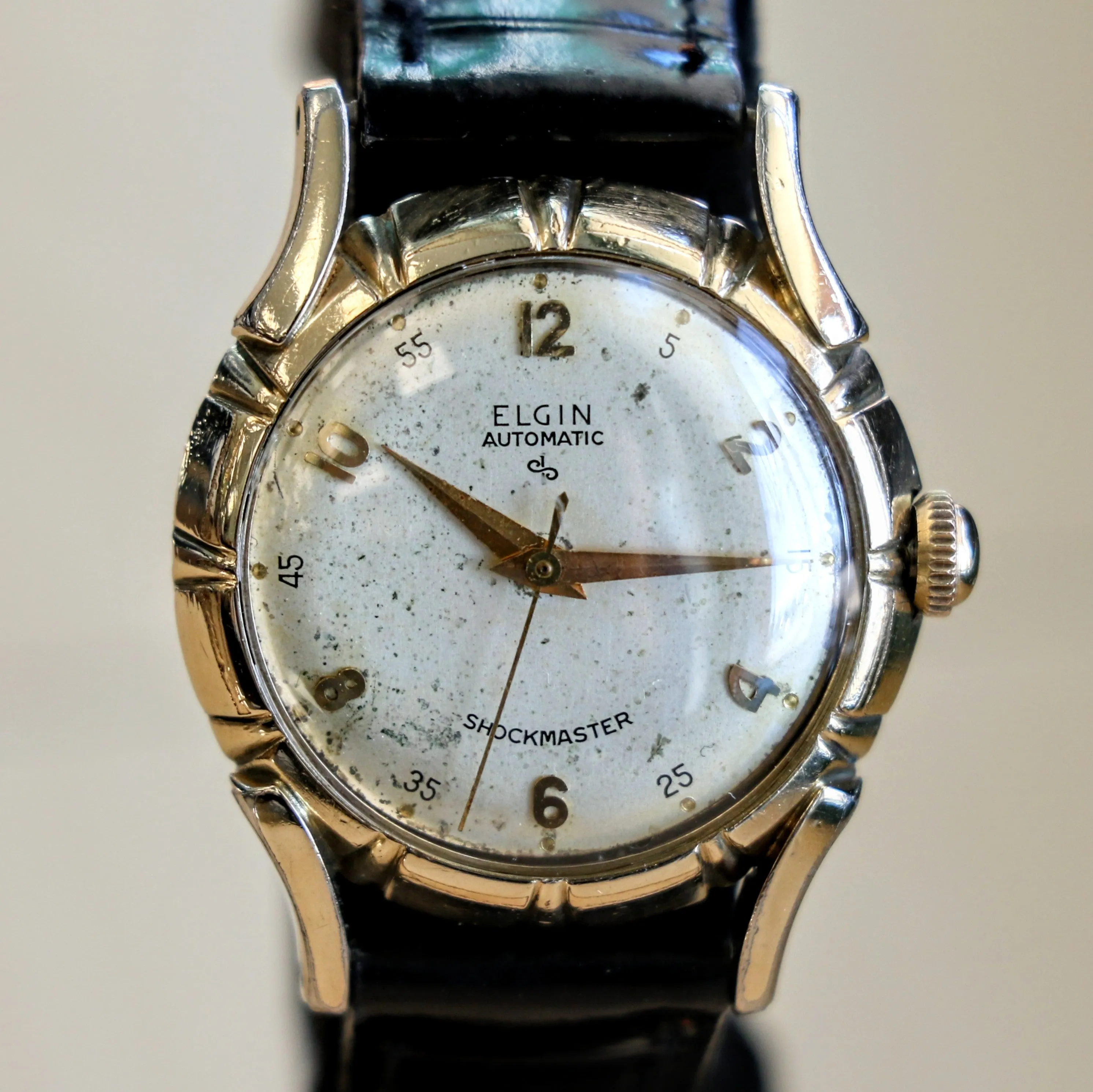 Vintage ELGIN Automatic Watch Durapower Shockmaster Ref. 6806 Wristwatch "Bottlecap"