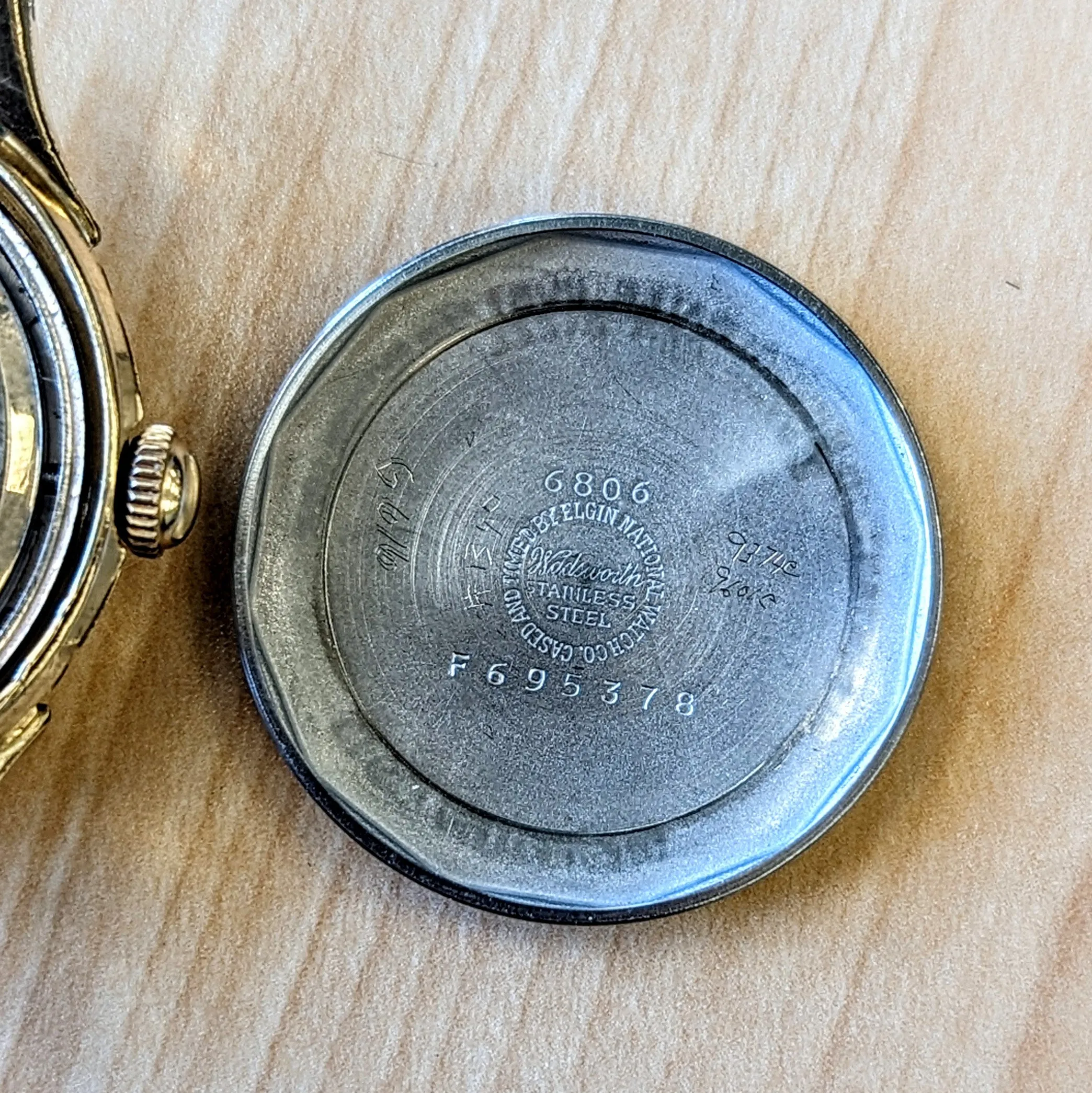 Vintage ELGIN Automatic Watch Durapower Shockmaster Ref. 6806 Wristwatch "Bottlecap"