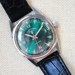 Vintage FAVRE-LEUBA Sea-King Watch Cal. 253 TwinPower Swiss Made ALL S.S. Wristwatch