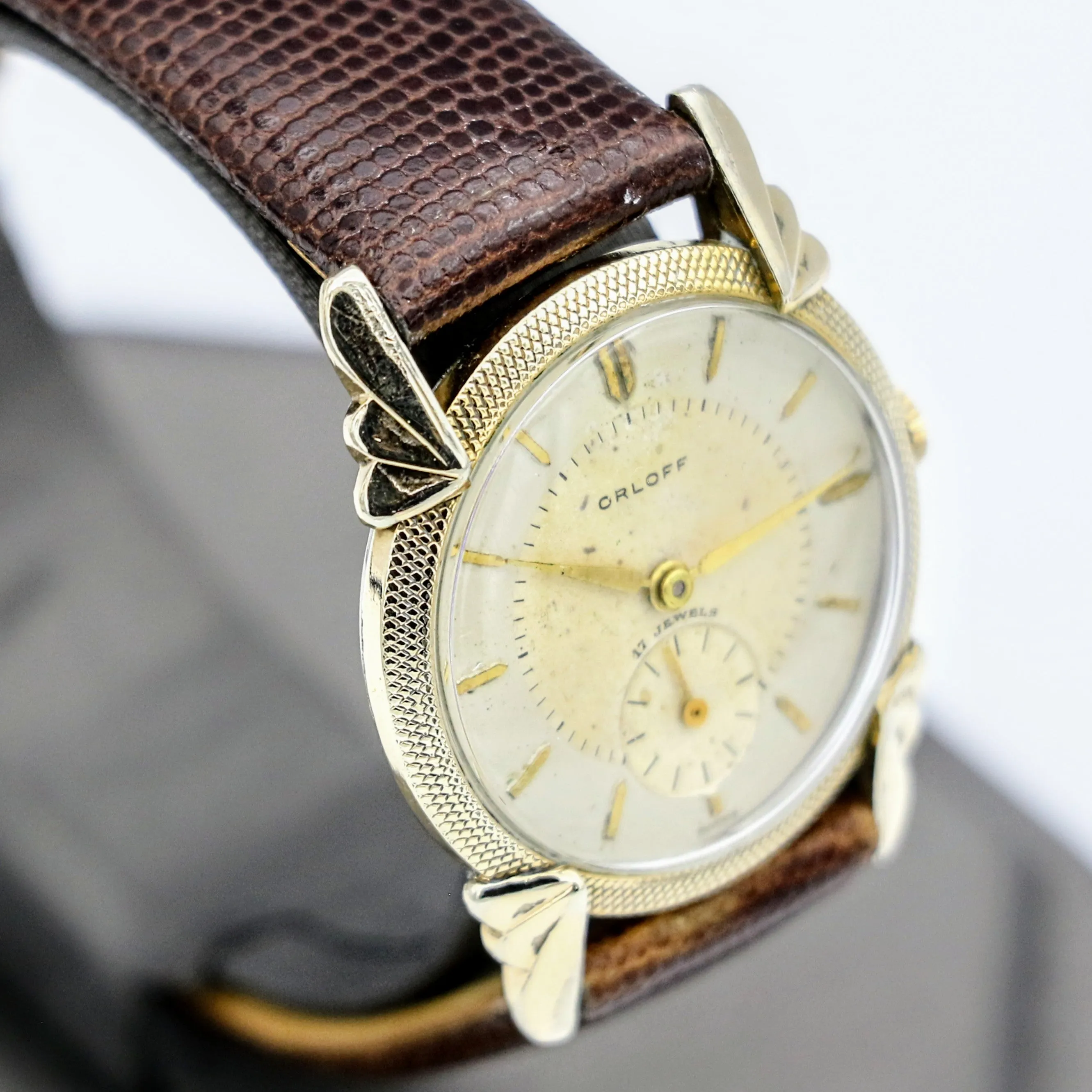 Vintage ORLOFF Watch Cal. AS 1002 (984) 17 Jewels Fancy Case & Lugs Swiss Made Wristwatch