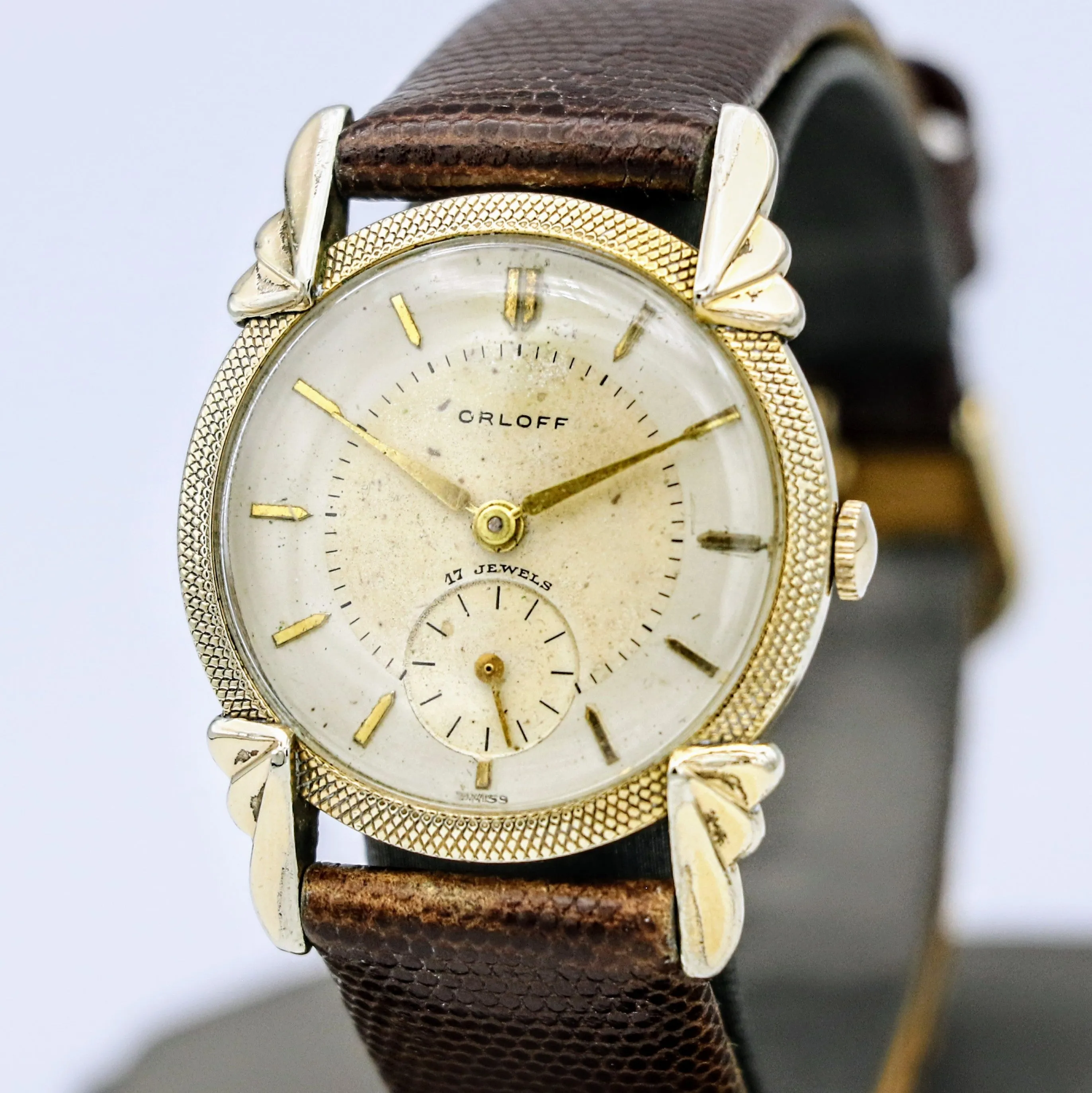 Vintage ORLOFF Watch Cal. AS 1002 (984) 17 Jewels Fancy Case & Lugs Swiss Made Wristwatch