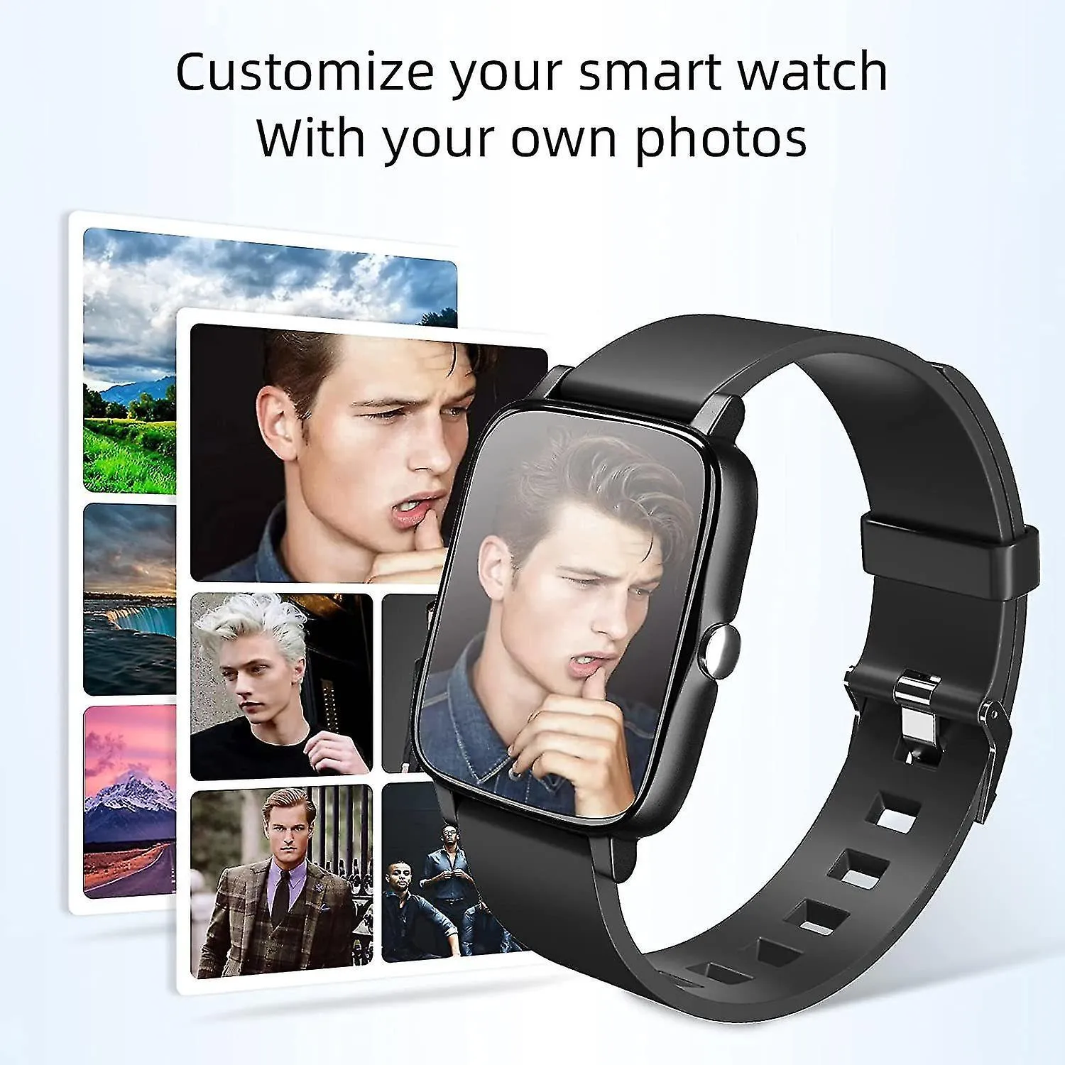 Watches women men smartwatch with heart rate monitor and blood pressure monitor smartwatch 1.7 ?¡ÀWaterproof