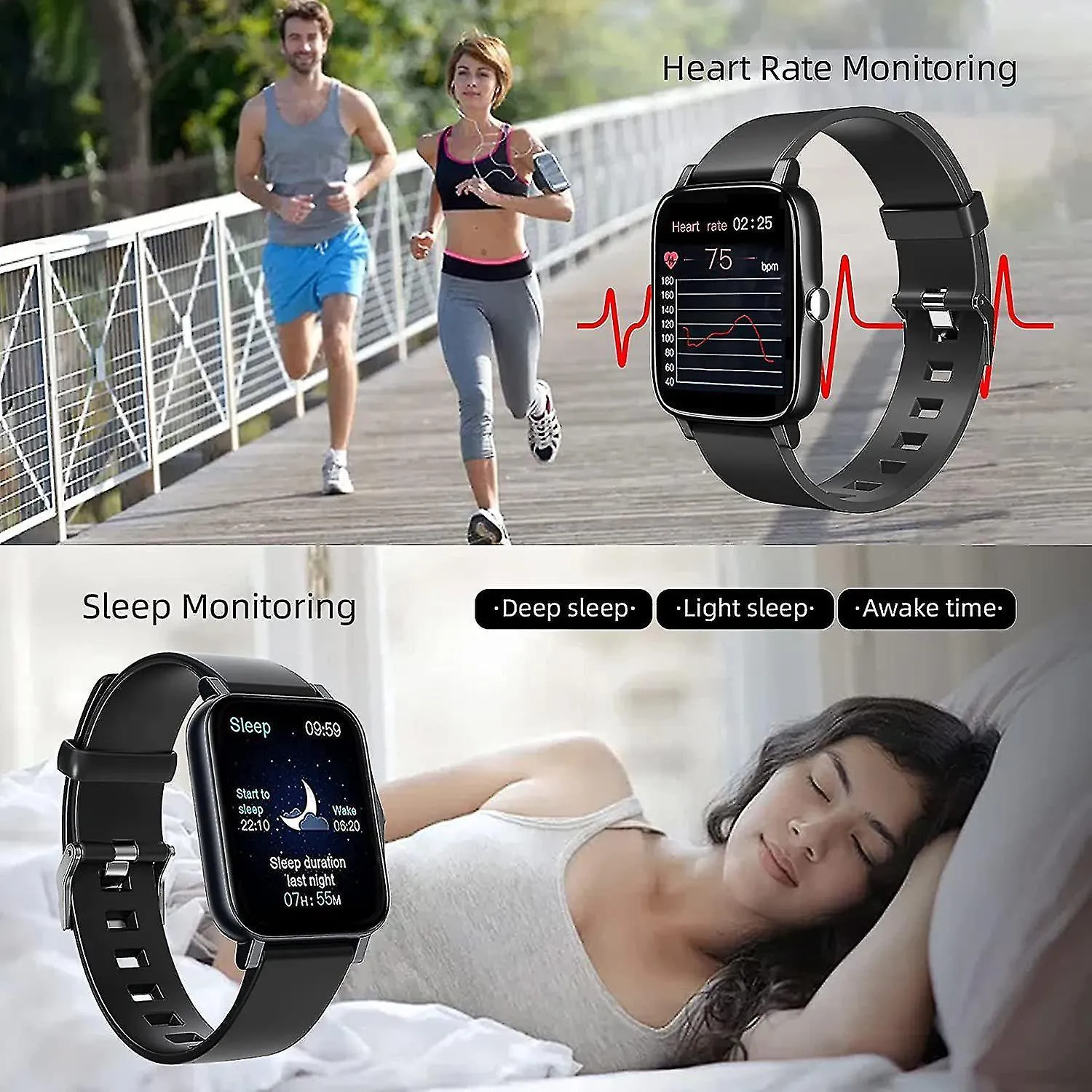 Watches women men smartwatch with heart rate monitor and blood pressure monitor smartwatch 1.7 ?¡ÀWaterproof