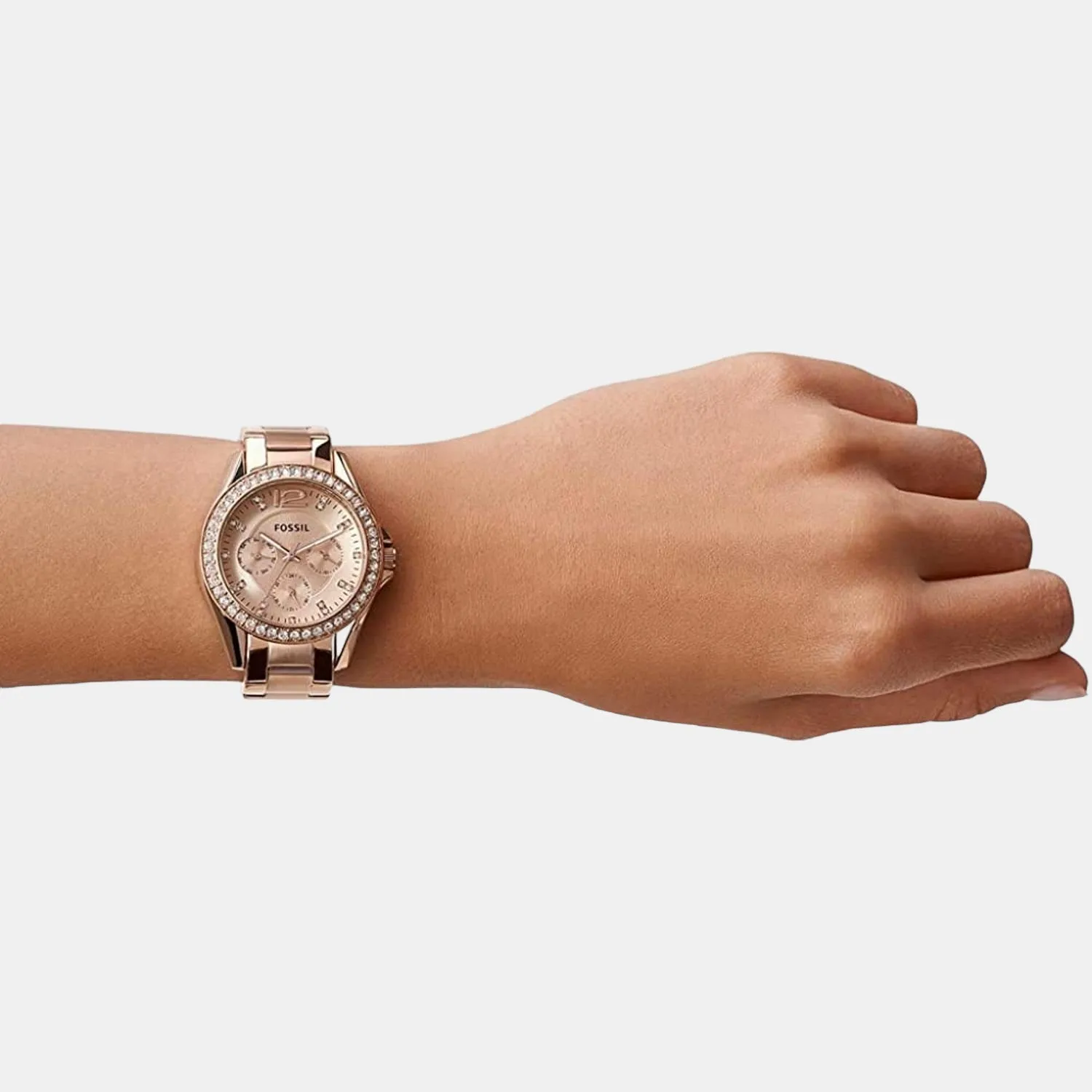 Women's Rose Gold Stainless Steel Chronograph Watch ES2811